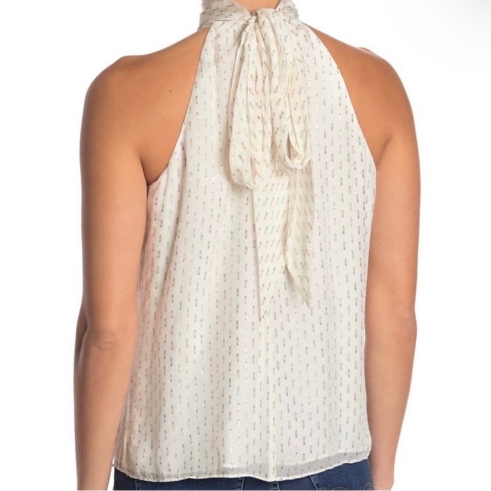 NEW RAMY BROOK IVORY METALLIC SLEEVELESS TOP - Picture 5 of 7